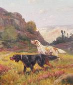 Eugène Petit (1838-1886) - Chiens de chasse à larrêt, Antiek en Kunst, Kunst | Schilderijen | Klassiek