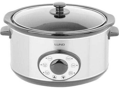 LUND Slowcooker met timer - 280W - 4,5L, Witgoed en Apparatuur, Keukenmixers, Zo goed als nieuw, Verzenden