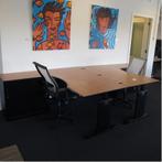 (MDK-103524) Lensvelt Compass cockpitbureau 160 x 90 cm v..., Ophalen of Verzenden, In hoogte verstelbaar, Gebruikt, Bureau