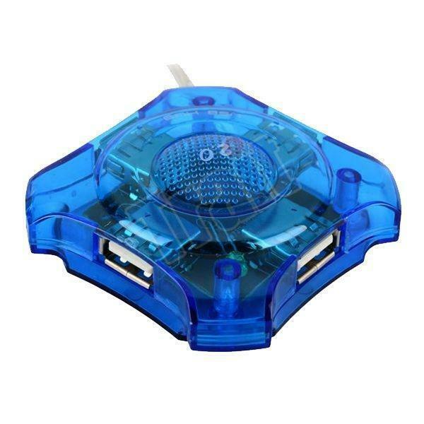 4Poort USB 2.0 Hub Blauw, Computers en Software, USB Sticks, Nieuw, Ophalen of Verzenden