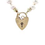 Vintage parel collier met hart sluiting 9 krt, Ophalen of Verzenden, Nieuw