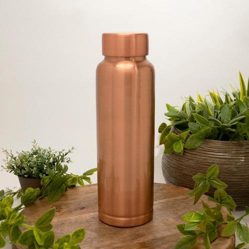 Puur koperen waterfles glad ± 750 ml (260 gr), Huis en Inrichting, Keuken | Keukenbenodigdheden, Ophalen of Verzenden