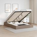 vidaXL Bedframe zonder matras 140x190 cm kunstleer, Overige materialen, Bruin, Verzenden, Nieuw