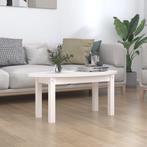 vidaXL Salontafel 80x40x35 cm massief grenenhout wit, Minder dan 50 cm, 50 tot 100 cm, Verzenden, Nieuw