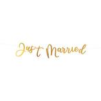 Letterslinger Just Married 91,5cm, Verzenden, Nieuw