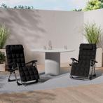 Tuinstoel - Ligstoel - Verstelbaar - Opvouwbaar - Zwart - KE, Tuin en Terras, Verzenden, Zo goed als nieuw