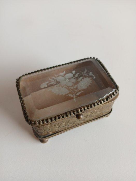 No reserve price! - Sieradendoos - Glas, Messing - Napoleon, Antiek en Kunst, Antiek | Overige Antiek