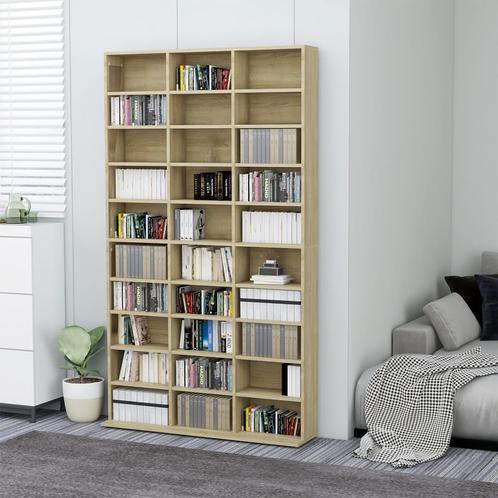 vidaXL Cd-kast 102x16x177,5 cm bewerkt hout sonoma, Huis en Inrichting, Woonaccessoires | Cd- en Dvd-rekken, Nieuw, Verzenden