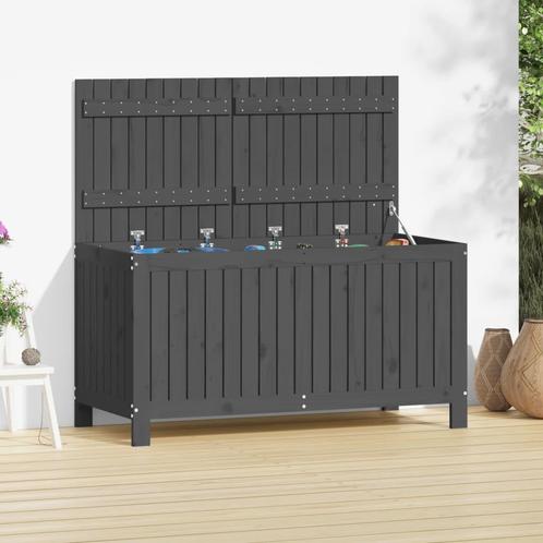 vidaXL Tuinbox 121x55x64 cm massief grenenhout grijs, Tuin en Terras, Overige Tuin en Terras, Nieuw, Verzenden