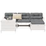 vidaXL 5-delige Loungeset massief grenenhout wit, Verzenden, Nieuw, Loungeset