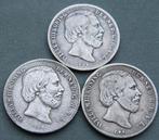 Nederland. Willem III. 1/2 Gulden 1857-1858-1859 (3 stuks), Postzegels en Munten, Munten | Nederland