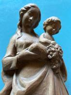 Beeld, Madonna met kind - 57 cm - vruchtbomenhout