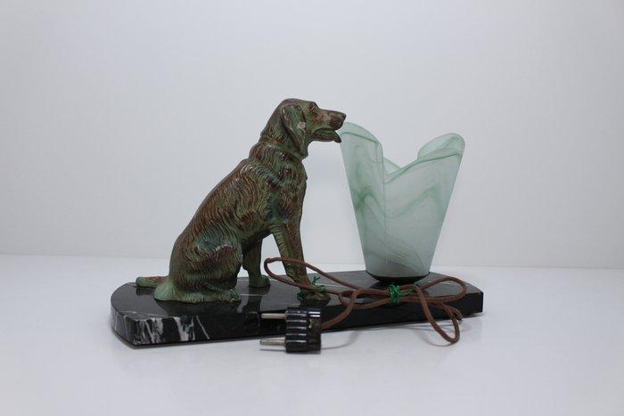 Lamp - Onyx, Metaal, Patina - Lamp, Antiek en Kunst, Kunst | Designobjecten