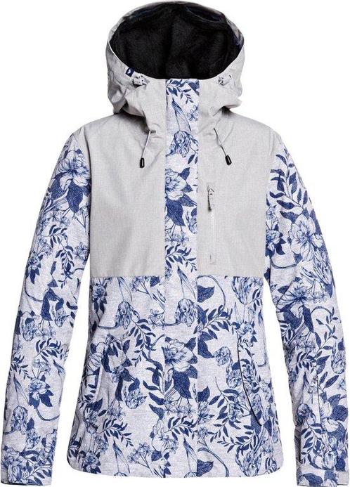 Roxy Jetty 3N2 Dames Ski jas - Maat L - Heather Grey, Kleding | Dames, Jassen | Winter, Verzenden