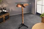 Maritieme bartafel OCEAN 105cm koper gevlamd zwart metalen, Huis en Inrichting, Tafels | Eettafels, Ophalen of Verzenden, Nieuw