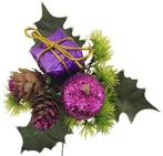 Kerstbijsteker paars appel cadeautje en dennenappeltjes per, Ophalen of Verzenden, Nieuw