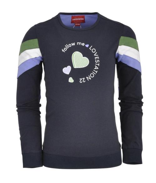 Lovestation22 - Sweater Maan Navy, Kinderen en Baby's, Kinderkleding | Overige, Meisje, Nieuw, Ophalen of Verzenden