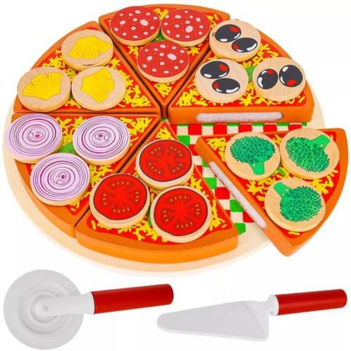 Kruzzel Houten Pizzaspeelset - 27 Onderdelen voor Jonge P..., Kinderen en Baby's, Speelgoed | Overig, Nieuw, Ophalen of Verzenden