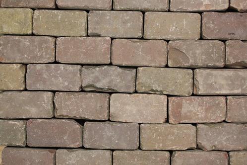 Oude gebakken keiformaten Doesburgs bont (op pallets), Tuin en Terras, Tegels en Klinkers, Keramiek, Ophalen of Verzenden
