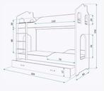 Huis Stapelbed | MDF | Wit/Roze | Scherpe Prijs, Nieuw, 70 tot 85 cm, Ophalen of Verzenden, Matras