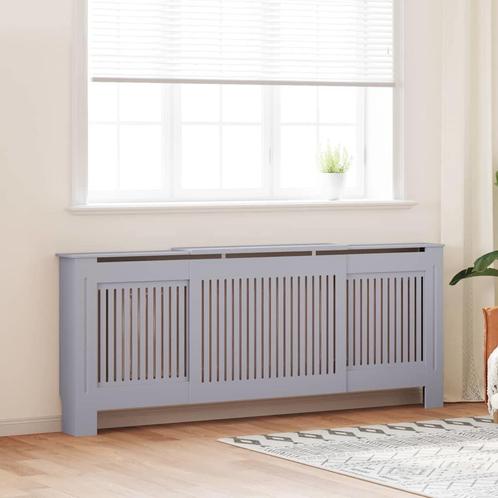vidaXL Radiatorafdekking 2 pcs Grijs (142-205) x 20.5 x 81.5, Doe-het-zelf en Verbouw, Verwarming en Radiatoren, Nieuw, Verzenden