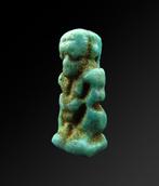 Oud-Egyptisch Faience amulet van de God Ptah - 2.1 cm, Antiek en Kunst