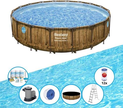 Bestway Zwembad Power Steel Swim Vista  Zwembad Bundel, Tuin en Terras, Zwembaden, 400 cm of meer, Rond, Nieuw, Opzetzwembad, 120 cm of meer