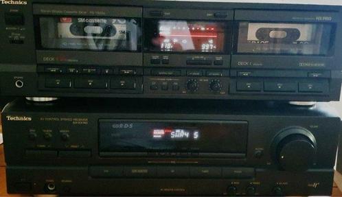 Technics - RS-TR355 dubbel cassettedeck + tuner SA EX 140 AV, Audio, Tv en Foto, Radio's