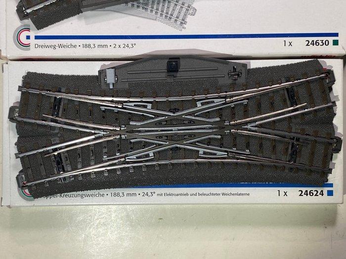Märklin H0 - 24624, 24630, 24640 - Modeltreinsporen (3) -, Hobby en Vrije tijd, Modeltreinen | H0