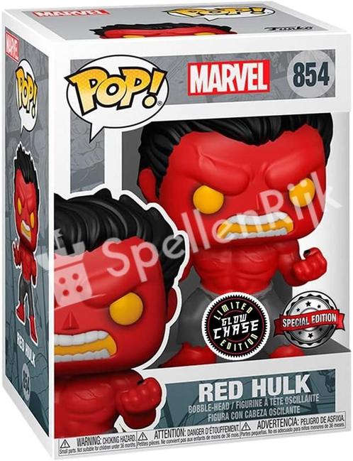 Funko Pop! - Marvel Red Hulk Chase Variant #854 | Funko -, Verzamelen, Poppetjes en Figuurtjes, Nieuw, Verzenden
