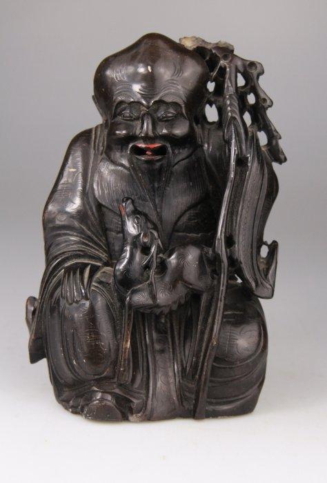 Chinese Soapstone Buddha Shoulao Figure Statue - Steen,, Antiek en Kunst, Antiek | Overige Antiek