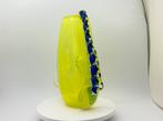 Cees van Olst - Vaas - Glas - Unica Geel-blauw, Antiek en Kunst