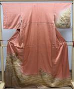 Japanse kimono, zuiver zijde, chrysantenpatroon, gouden