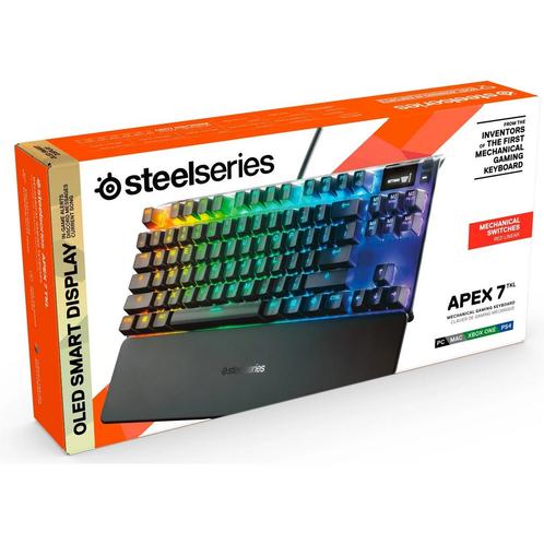 SteelSeries Apex 7 TKL Wired Gaming Keyboard-Zwart (PC), Computers en Software, Toetsenborden, Nieuw, Ophalen of Verzenden