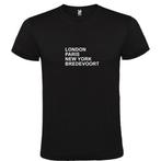 Bredevoort op t-shirt als print met London, Paris, New York,, Overige kleuren, Roly, Verzenden, Nieuw