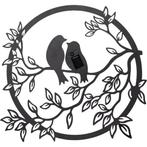 Solar Wandlamp - Love Birds - 40 cm (tuinverlichting), Zonne-energie, Staal, Verzenden, Minder dan 50 watt