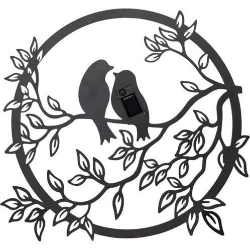 Solar Wandlamp - Love Birds - 40 cm (tuinverlichting), Tuin en Terras, Buitenverlichting, Waterbestendig, Led, Zonne-energie, Minder dan 50 watt