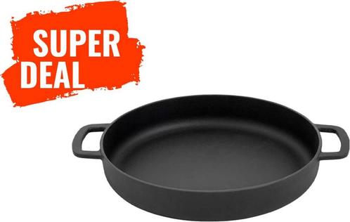 COMBEKK - Sous-Chef Koekenpan Dubbel Handvat 28CM - Zwart, Huis en Inrichting, Keuken | Potten en Pannen, Nieuw, Ophalen of Verzenden