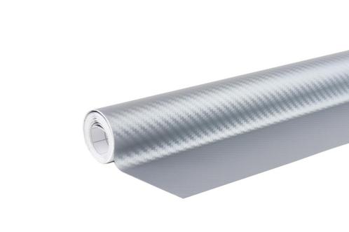 3D Carbon wrapfolie - Zilver - 30cm x 150cm, Auto diversen, Auto-accessoires, Nieuw, Verzenden
