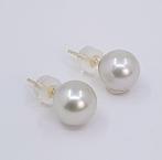 Zonder Minimumprijs - 8x8.5mm Light Silvery Akoya Pearls -