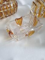Mid-century modern Toiletset (3) - Kristal - Amber kleurige, Antiek en Kunst