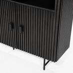 Wandkast / Boekenkast Eleonora REMI zwart *NIEUW*, Huis en Inrichting, Kasten | Boekenkasten, Japandi, 200 cm of meer, Nieuw, 200 cm of meer