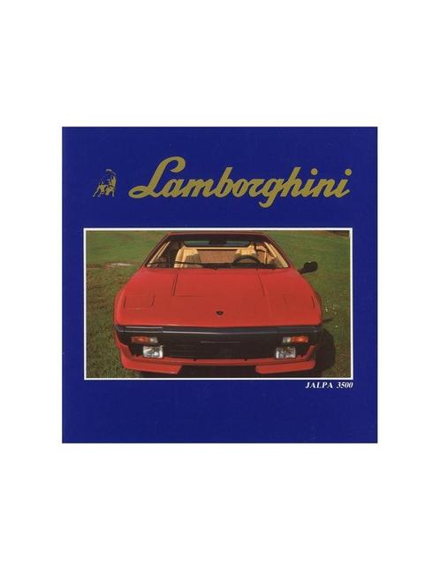 1981 LAMBORGHINI JALPA 3500 BROCHURE, Boeken, Auto's | Folders en Tijdschriften