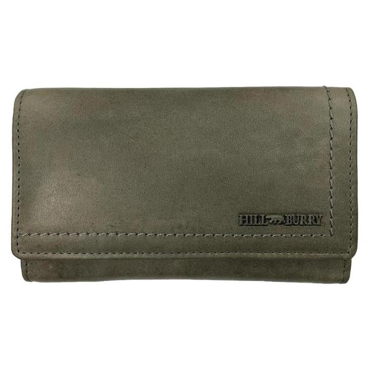 HillBurry Leren Dames Overslag Portemonnee | RFID | Grijs, Sieraden, Tassen en Uiterlijk, Portemonnees, Grijs, Nieuw, Overige merken