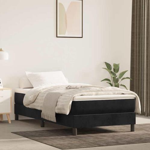 vidaXL Pocketveringmatras 80x210x20 cm fluweel zwart, Huis en Inrichting, Slaapkamer | Matrassen en Bedbodems, Nieuw, Verzenden