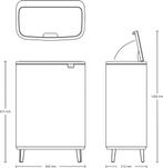 Brabantia Bo Touch Bin Hi Prullenbak - 2 x 30 liter -, Huis en Inrichting, Verzenden, Zo goed als nieuw