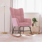 vidaXL Schommelstoel fluweel roze, Verzenden, Nieuw
