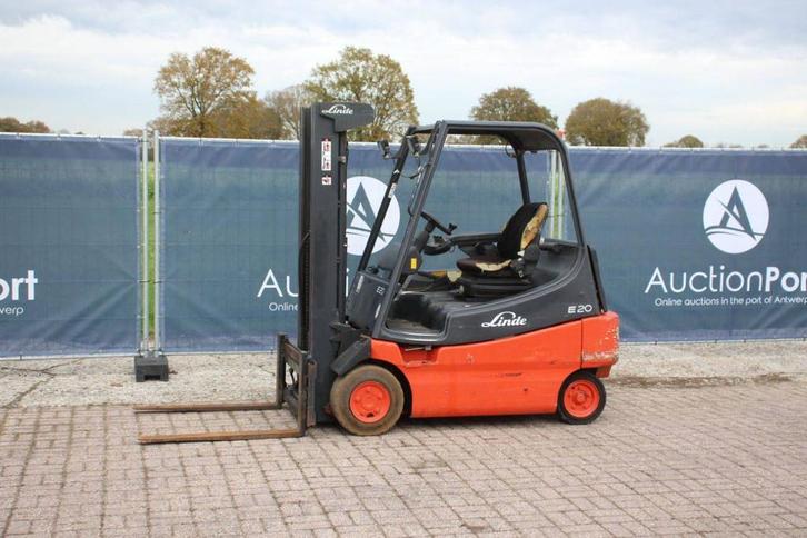 Veiling: Heftruck Linde E20/02 Elektrisch 2000kg 2006, Zakelijke goederen, Machines en Bouw | Heftrucks en Intern transport, Heftruck