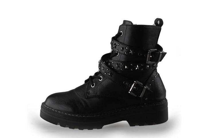 Graceland Veterboots in maat 40 Zwart | 10% extra korting, Kleding | Dames, Schoenen, Zwart, Zo goed als nieuw, Overige typen
