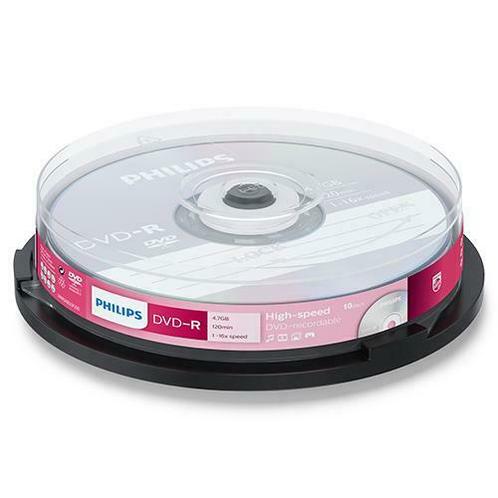 Philips | DVD-R | 4.7 GB | 10 stuks, Computers en Software, Beschrijfbare discs, Nieuw, Verzenden